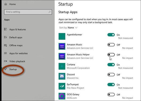 tắt chương trình khởi động cùng win 10