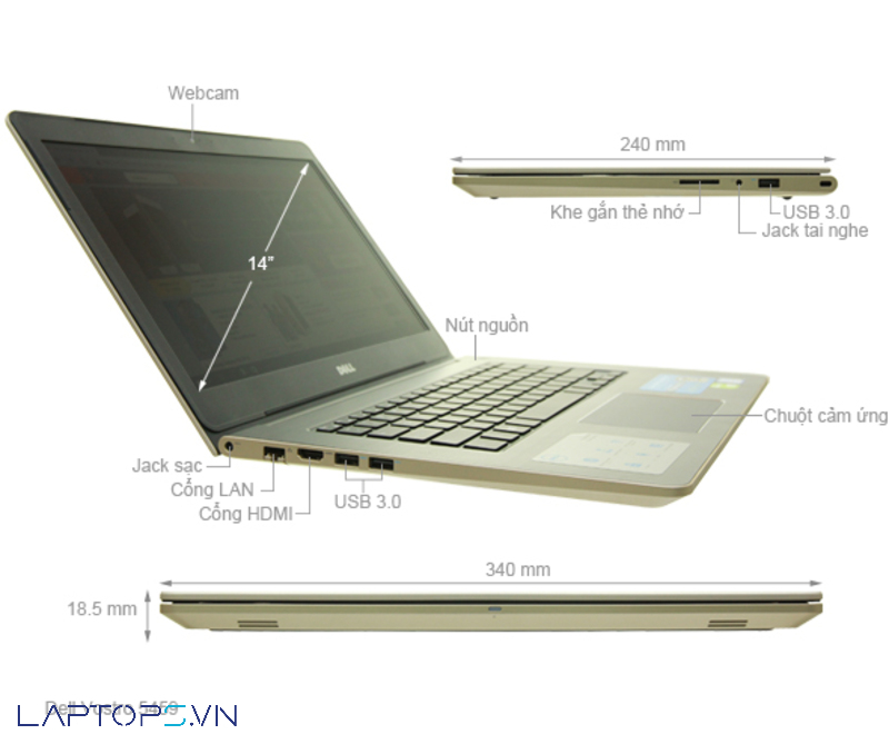 Dell Vostro 5459 14 Dell Vostro 5459 cũ