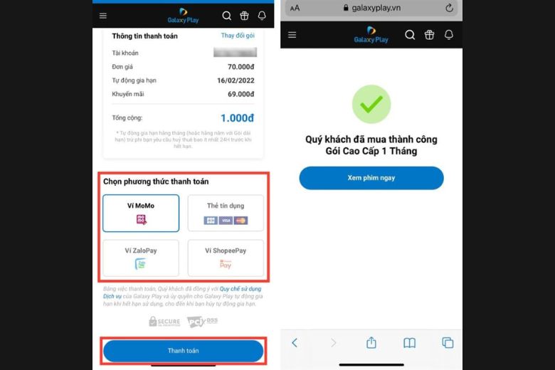 tài khoản Galaxy Play miễn phí 
